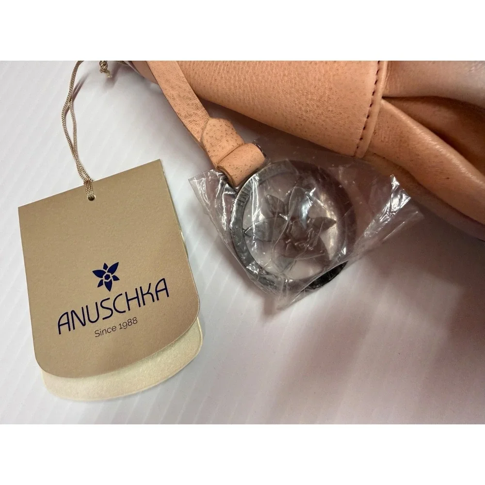 Anuschka Hand-Painted Leather FLAP PURSE SADDLE BAG JAPANESE GARDEN W/ POUCHES